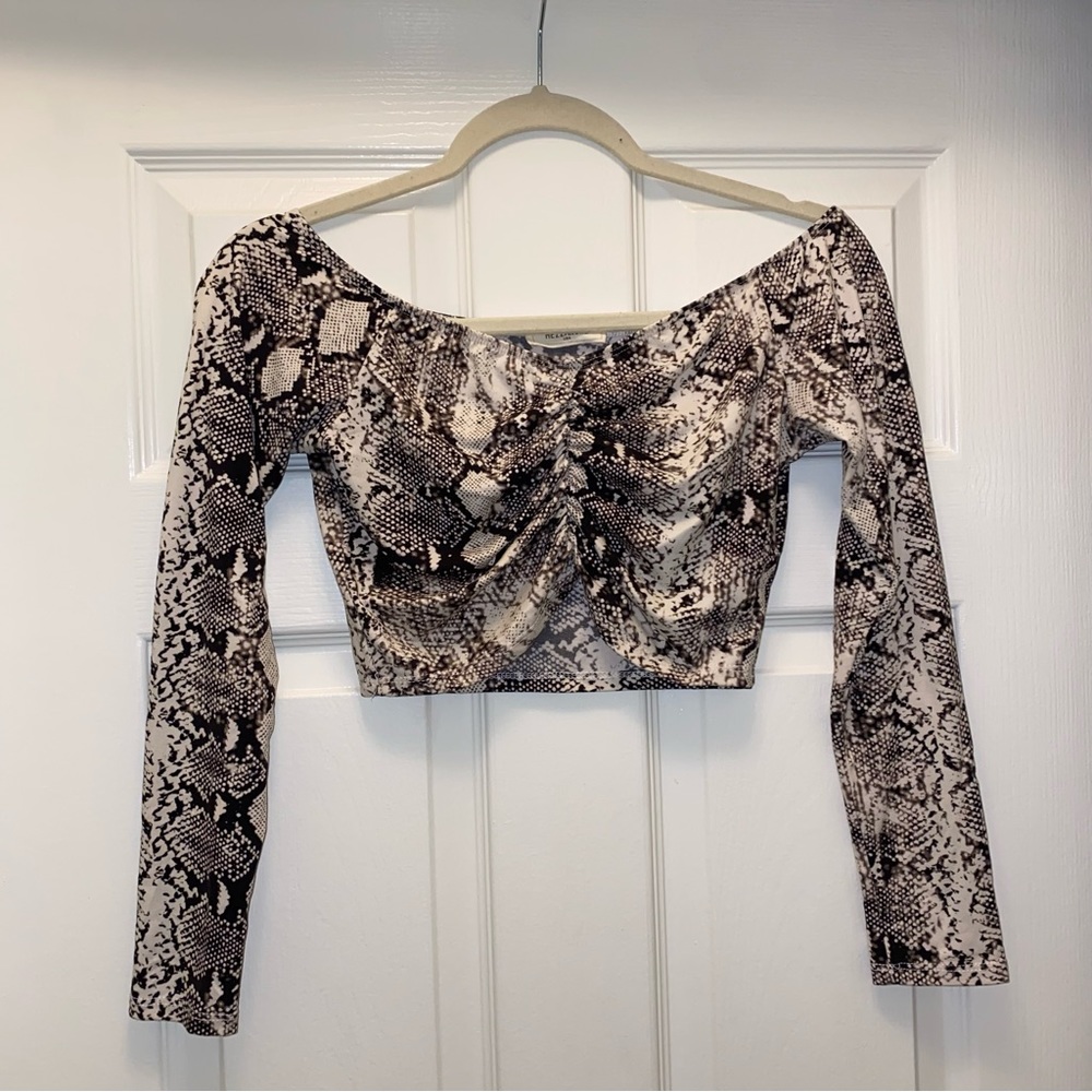 Off The Shoulder Snake Top